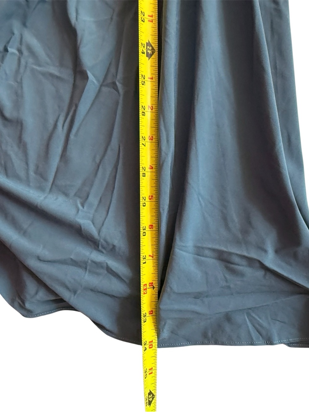HALARA Teal High Waisted Tie Front A Line Midi Casual Skirt size XS - Picture 4 of 13